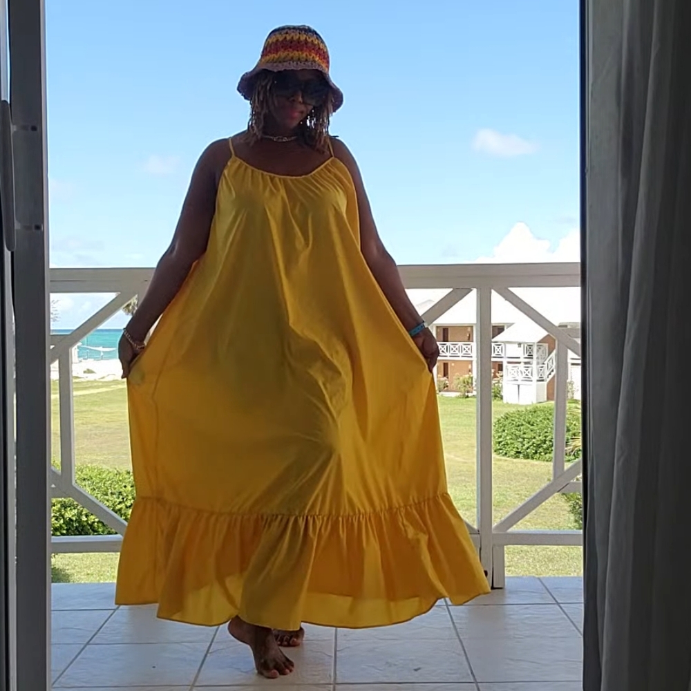 Yellow Sleeveless Maxi Dress